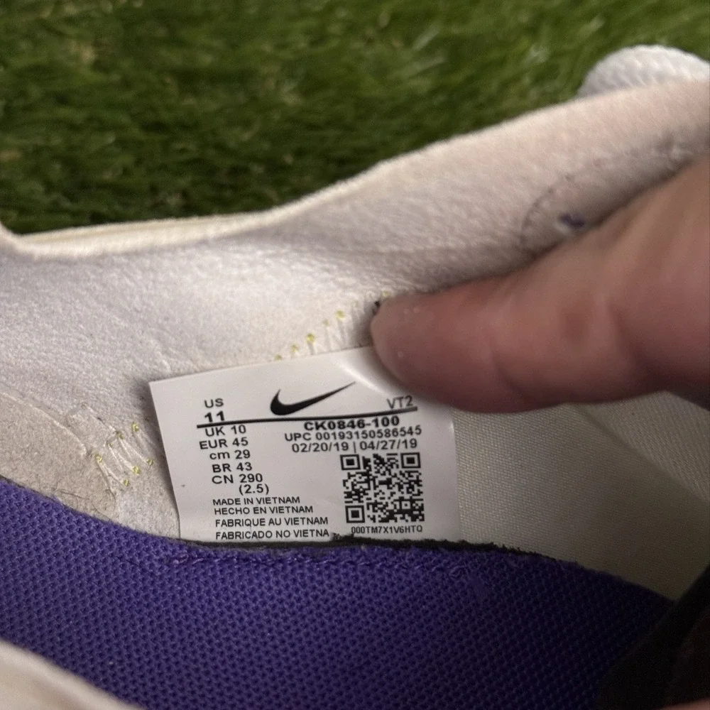 Nike React Element 55 Mens Size 11 White Pink Purple Running Shoes CK0846-100